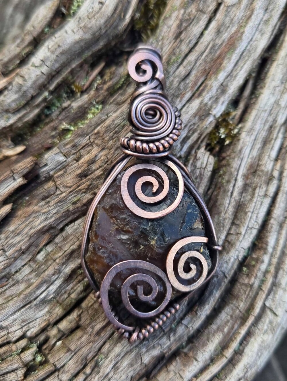 Baltic Amber Copper Pendant